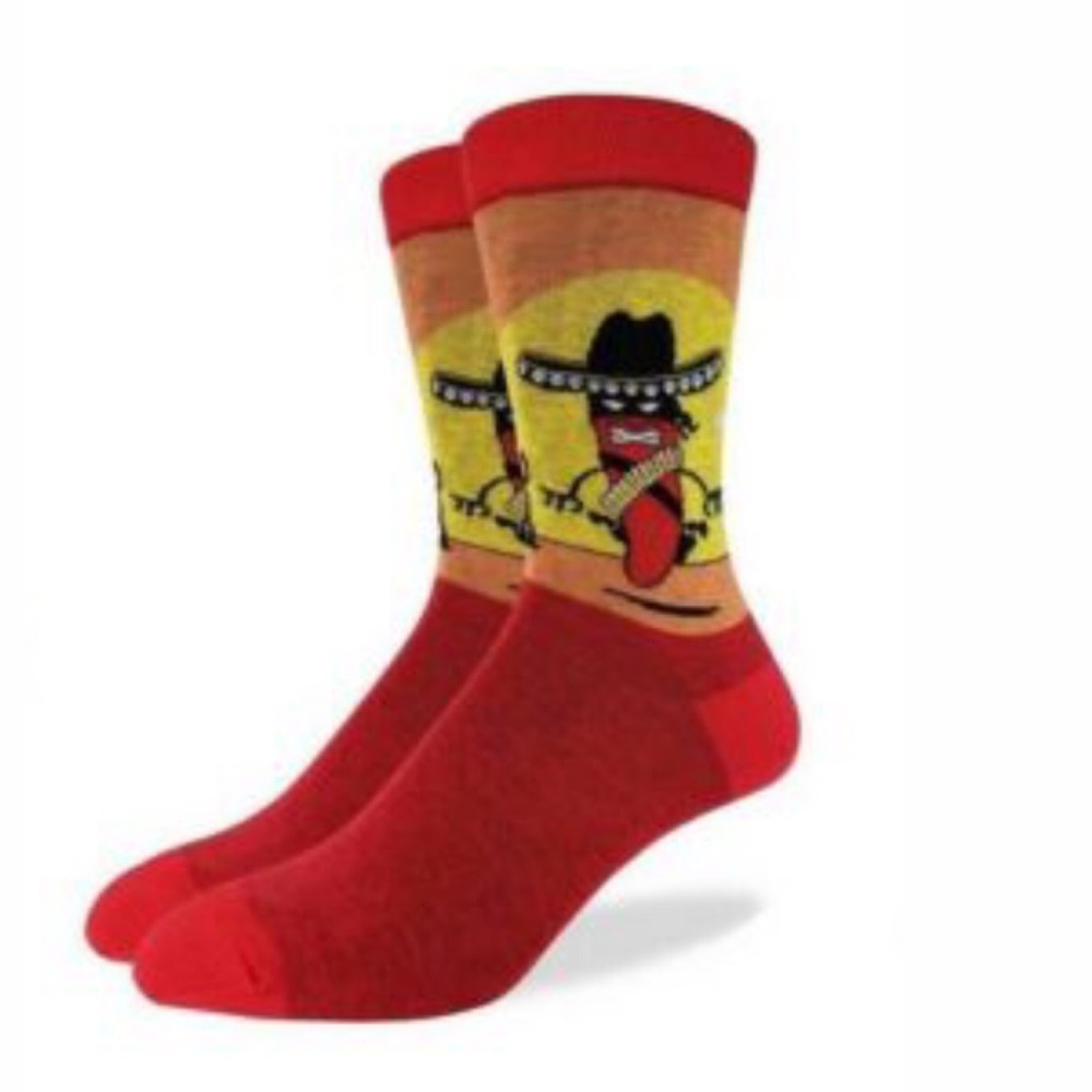 Men’s chili pepper crew sock NWT